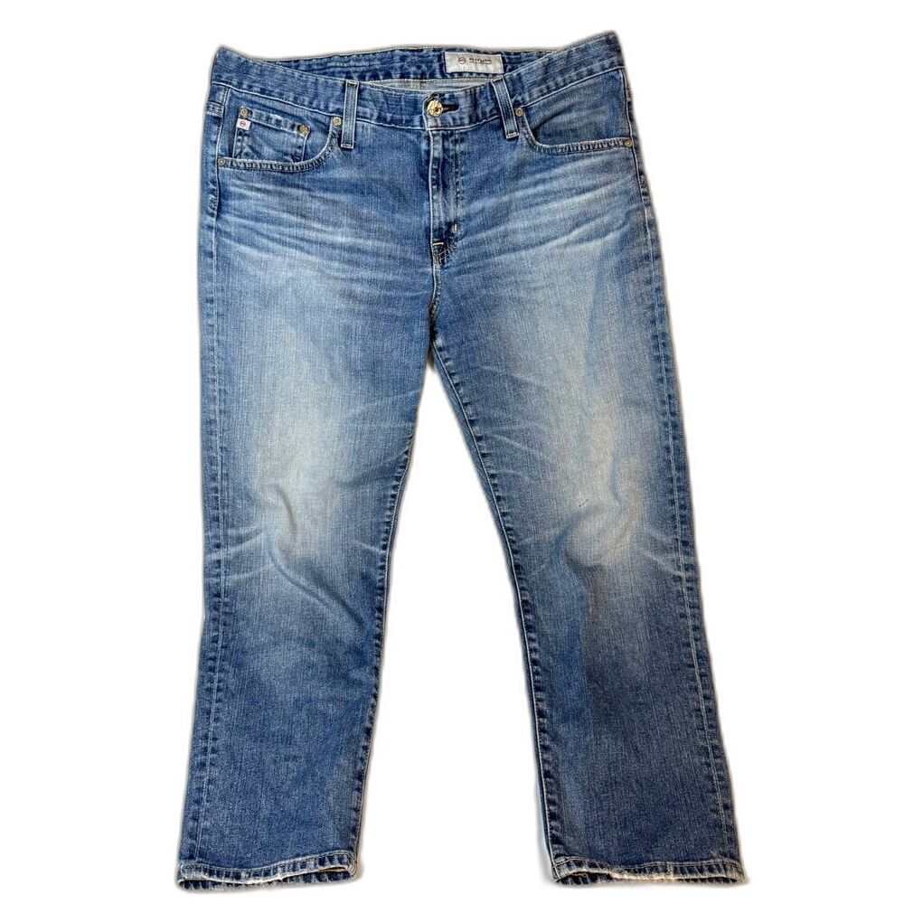 AG Adriano Goldschmied Ex-Boyfriend Slim Slouchy Jeans Size 32R Medium Wash